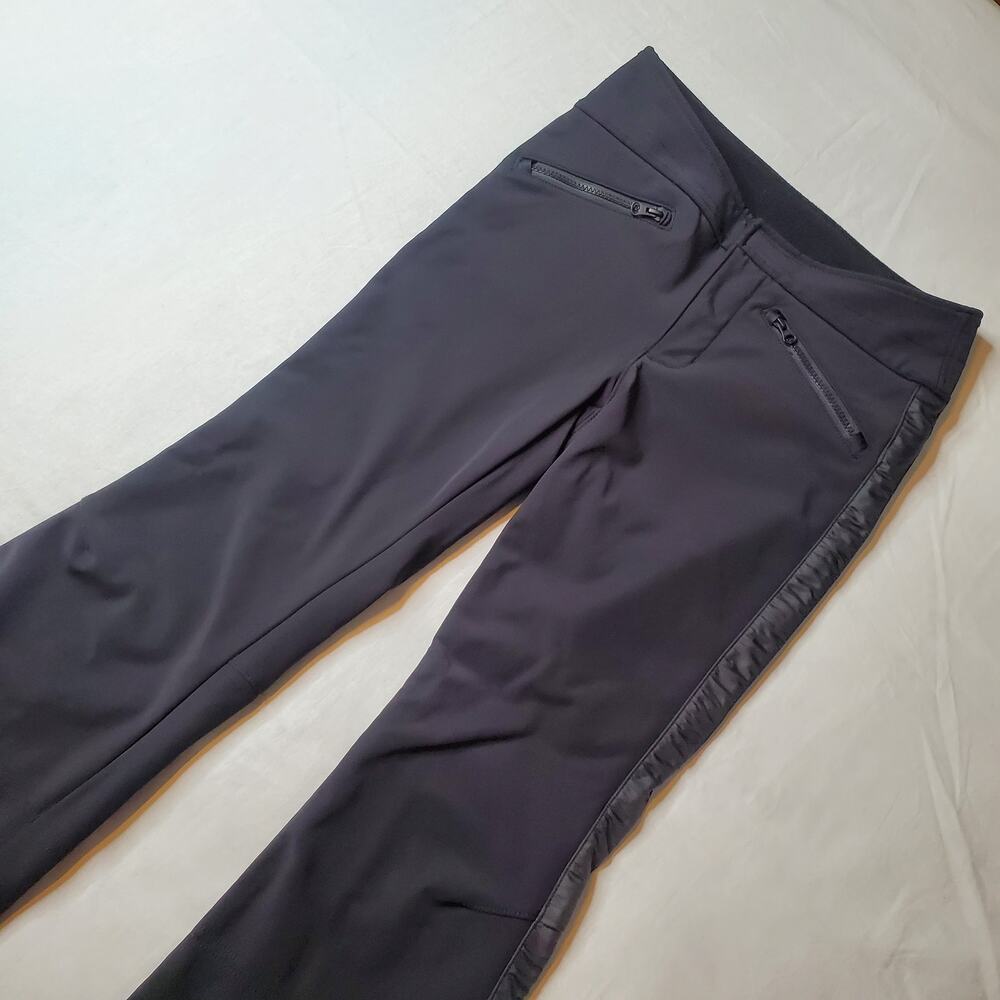 Athleta Women's Size 6 Maribel Ski Pant Fitted Fleece-Lined Black 242986